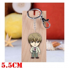 Death Note Yagami Light Cartoon Pendant Key Ring Transparent Anime Acrylic Keychain