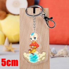 Avatar: The Last Airbender Aang Cartoon Pendant Key Ring Transparent Anime Acrylic Keychain