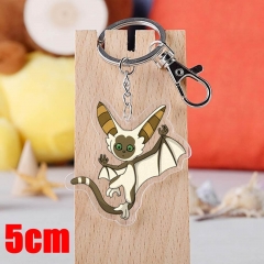 Avatar: The Last Airbender MOMO Cartoon Pendant Key Ring Transparent Anime Acrylic Keychain