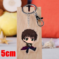 Code Geass Kururugi Suzaku Cartoon Pendant Key Ring Transparent Anime Acrylic Keychain