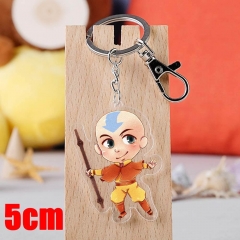 Avatar: The Last Airbender Aang Cartoon Pendant Key Ring Transparent Anime Acrylic Keychain