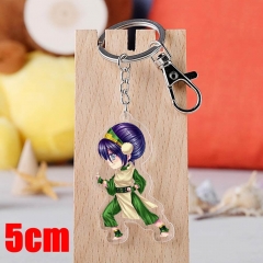 Avatar: The Last Airbender Toph bengfang Cartoon Pendant Key Ring Transparent Anime Acrylic Keychain