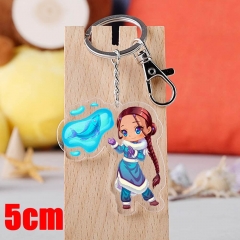 Avatar: The Last Airbender Katara Cartoon Pendant Key Ring Transparent Anime Acrylic Keychain
