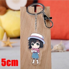 Steins Gate Shiina Mayuri Cartoon Pendant Key Ring Transparent Anime Acrylic Keychain