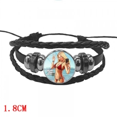 Grand Theft Auto V Hand Knitting Bangles Cosplay Bracelet Fashion Cool Black Anime Bracelet