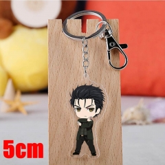 Steins Gate Okabe Rintarou Cartoon Pendant Key Ring Transparent Anime Acrylic Keychain