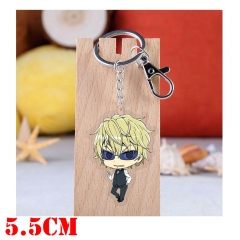 DURARARA!! Heiwajima Shizuo Cartoon Pendant Key Ring Transparent Anime Acrylic Keychain