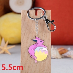 Pokemon Cartoon Pendant Key Ring Transparent Anime Acrylic Keychain
