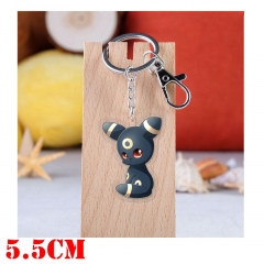 Pokemon Umbreon Cartoon Pendant Key Ring Transparent Anime Acrylic Keychain