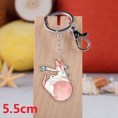 Pokemon Cartoon Pendant Key Ring Transparent Anime Acrylic Keychain