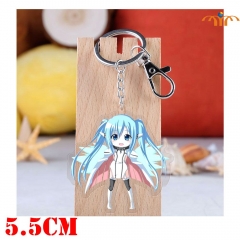 Sora No Otoshimono Nymph Cartoon Pendant Key Ring Transparent Anime Acrylic Keychain