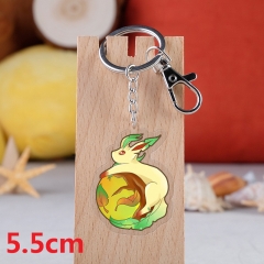 Pokemon Cartoon Pendant Key Ring Transparent Anime Acrylic Keychain