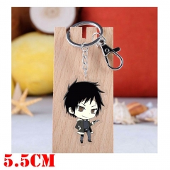 DURARARA!! Orihara Izaya Cartoon Pendant Key Ring Transparent Anime Acrylic Keychain