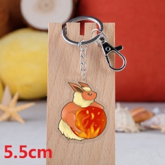 Pokemon Cartoon Pendant Key Ring Transparent Anime Acrylic Keychain