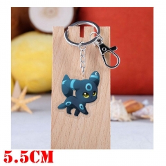 Pokemon Umbreon Cartoon Pendant Key Ring Transparent Anime Acrylic Keychain