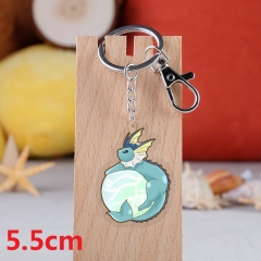 Pokemon Cartoon Pendant Key Ring Transparent Anime Acrylic Keychain