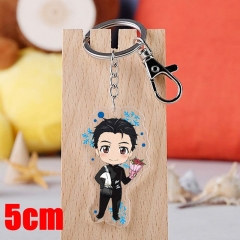 YURI!!! on ICE Anime Katsuki Yuri Acrylic Keychain Cute Cartoon Pendant