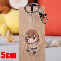 Toaru Kagaku No Railgun Mikoto Misaka Anime Acrylic Keychain Cute Cartoon Pendant