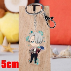 YURI!!! on ICE Anime Victor Nikiforov Acrylic Keychain Cute Cartoon Pendant