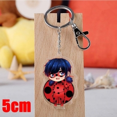 动漫周边 瓢虫少女亚克力钥匙扣 Miraculous Ladybug透明挂件