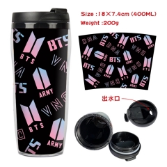BTS 防弹少年团 BT21 星巴克防漏隔热杯子 7.4X18CM 400M