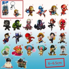 24 Designs Anime Acrylic Keychain