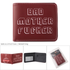 Bad Mother Funker Cosplay PU Anime Wallet Bifold Coin Purse