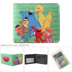 Sesame Street PU Leather Anime Cotton Short Wallet