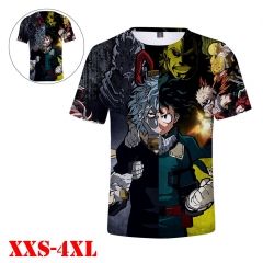 My Hero Academia Anime 3D Print Casual Short Sleeve T Shirt