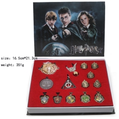 Harry Potter Movie Alloy Necklace and Keychain Set