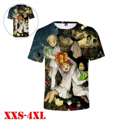 The Promised Neverland Anime 3D Print Casual Short Sleeve T Shirt