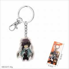 Hakuouki Shinsengumi Kitan Saitou Hajime Cartoon Pendant Key Ring Transparent Anime Acrylic Keychain