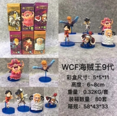 WCF 海贼王 航海王 9代 6款一套 盒装手办摆件模型3.5-8CM 一箱80套