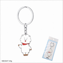 BTS防弹少年团BT21小羊五金钥匙扣挂件 5CM