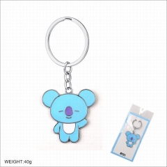 BTS防弹少年团BT21考拉五金钥匙扣挂件 5CM