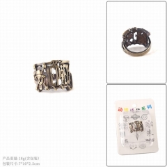 One Piece Cartoon Cosplay Hollow Decoration Alloy Ring