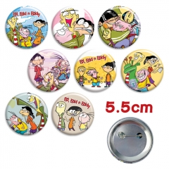 Ed，Edd n Eddy （ 捣蛋三傻） 动漫马口铁徽章（8个一套）5.5cm