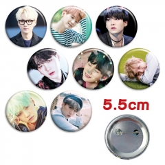 BTS-F闵玧其 动漫马口铁徽章（8个一套）5.5cm