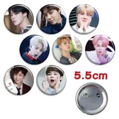 BTS-I朴智旻 动漫马口铁徽章（8个一套）5.5cm