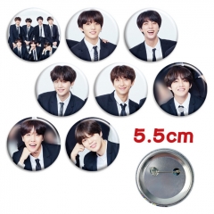 K-POP BTS BT21 Bulletproof Boy Scouts Cartoon Brooch Kawaii Fancy Pin 8pcs/set