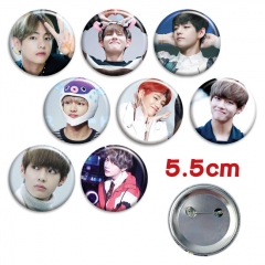 BTS-J金泰亨 动漫马口铁徽章（8个一套）5.5cm