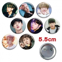 BTS-G金硕珍 动漫马口铁徽章（8个一套）5.5cm