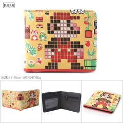 Super Mario Bros. Game PU Leather Wallet