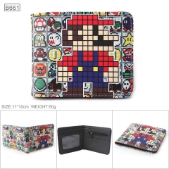Super Mario Bros. Game PU Leather Wallet