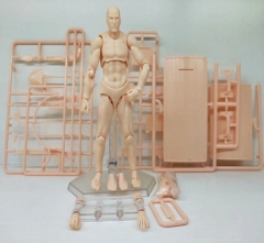Figma 素体2.0 男性 青年版 肌肤色 豪华版 可动 盒装手办摆件模型15CM 一箱90个