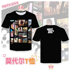 Grand Theft Auto V Game 3D Print Casual Short Sleeve T Shirt