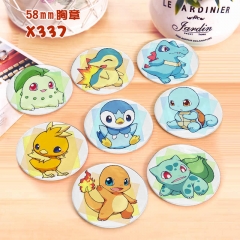 Pokemon Anime Badge Brooches Pins Set