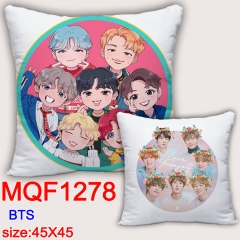 BTS防弹少年团BT21MQF1278 双面全彩抱枕靠垫 45X45CM