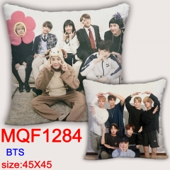 BTS防弹少年团BT21MQF1284 双面全彩抱枕靠垫 45X45CM