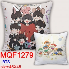 BTS防弹少年团BT21MQF1279 双面全彩抱枕靠垫 45X45CM